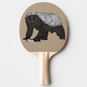 Badass Honey Badger Fearless Attitude Animal Art Ping Pong Paddle