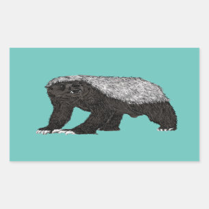 Badass Honey Badger Fearless Nasty Attitude Animal Sticker