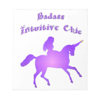 Badass Intuitive Chic with Unicorn Notepad