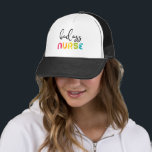 Badass Nurse Trucker Hat<br><div class="desc">A bright and stylish design for all the badass nurses and caregivers!</div>