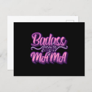 Badass Single Mama Postcard
