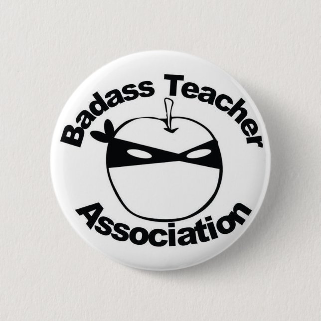 Badass Teacher Association - Ninja Apple pin (Front)