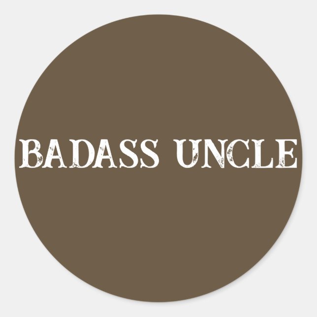 Badass Uncle Classic Round Sticker (Front)