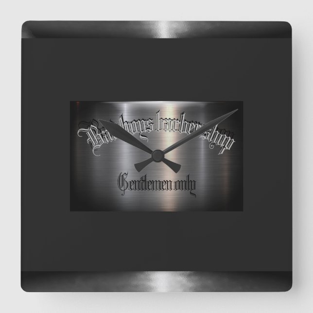 Badboy Barber shop Square Wall Clock (Front)