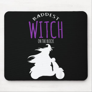 Baddest witch on the block - halloween costume mouse pad