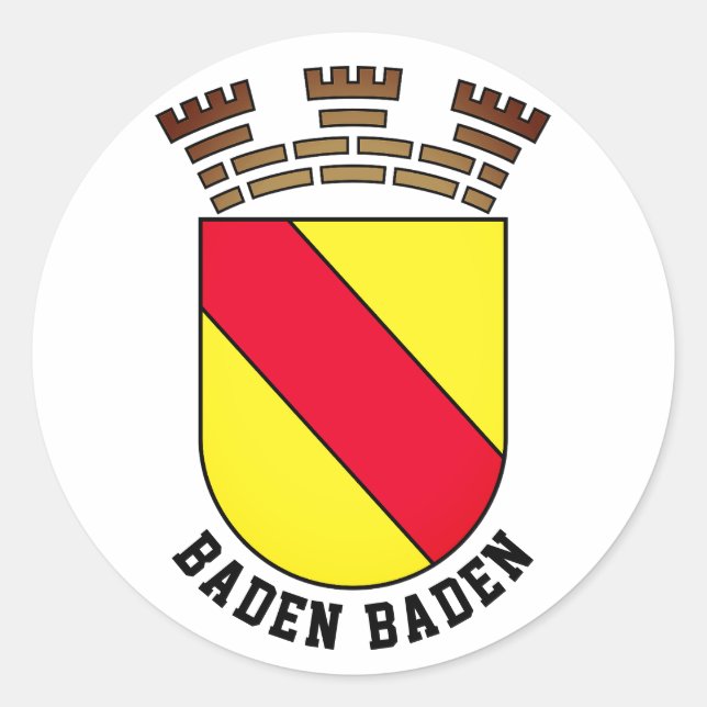 Baden Baden coat of arms - GERMANY Classic Round Sticker (Front)