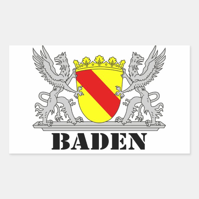Baden Coat of Arms with writing Sticker (Front)