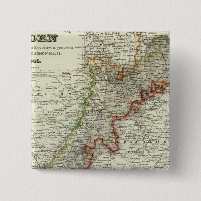 Baden, Germany 2 Inch Square Button (Front)