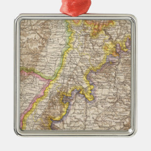 Baden Germany Atlas Map Metal Ornament