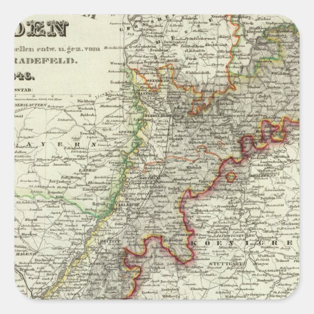 Baden, Germany Square Sticker (Front)