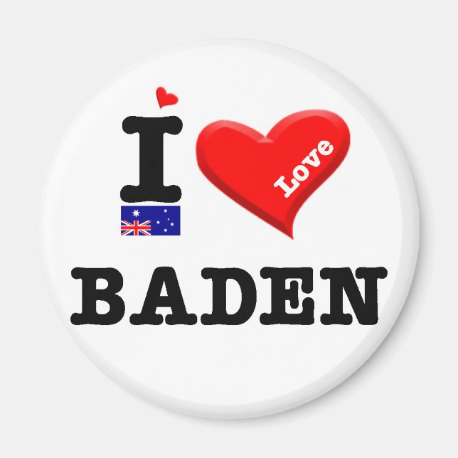 BADEN - I Love Magnet (Front)