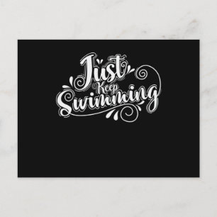 Baden Just Keep Swimming Postcard