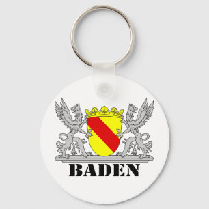 Baden Wappen mit Schrift Baden Keychain