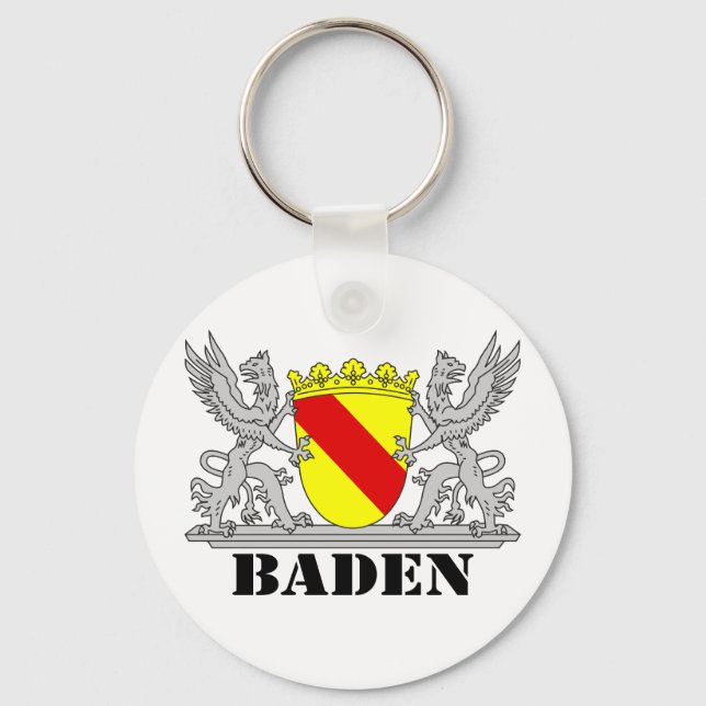 Baden Wappen mit Schrift Baden Keychain (Front)