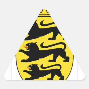 Baden-Württemberg (Germany) Coat of Arms Triangle Sticker