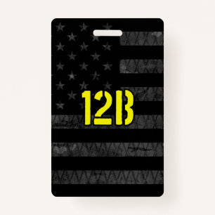 Badge 12B Combat Engineer Subdued American Flag