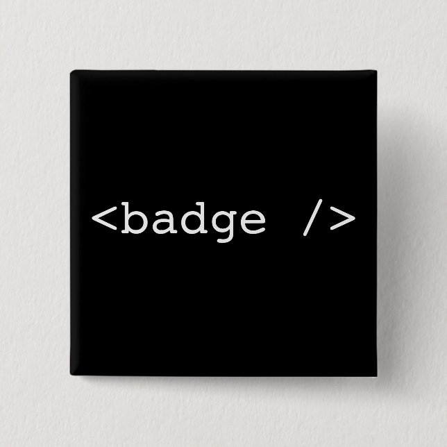 <badge /> 2 inch square button (Front)