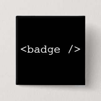 <badge /> 2 inch square button