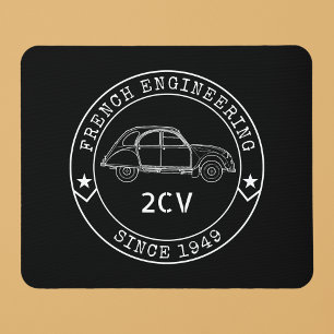 badge 2CV Oldtimer Engineering emblem Mouse Pad
