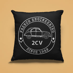 badge 2CV Oldtimer Engineering emblem Throw Pillow