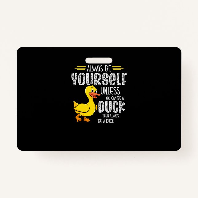 Badge 45.Canard en caoutchouc pour les amateurs de canar (Devant)