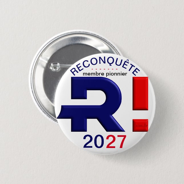 Badge 57 mm, Reconquest 2027 2 Inch Round Button (Front & Back)