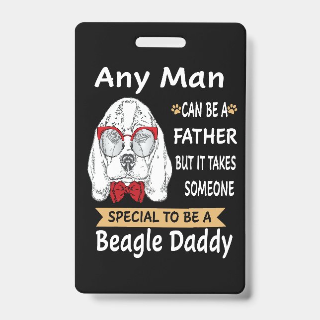 Badge 6 Tout Homme Beagle Papa (Avant)