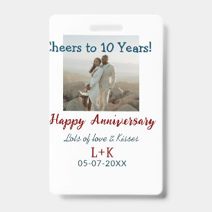 Badge À 10 ans de mariage joyeux anniversaire ajouter un