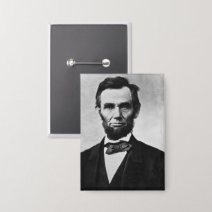 Badge Abraham Lincoln : 16ème Président de l'Amérique
