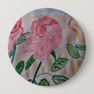 Badge Abstrait des Roses d'été