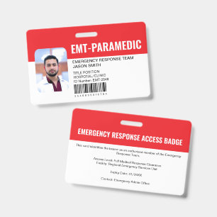 Badge Accès d'urgence personnalisé pour les techniciens
