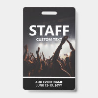 Accès personnalisé au personnel pour événement de 