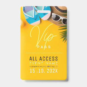 Badge Accès VIP plage d'été