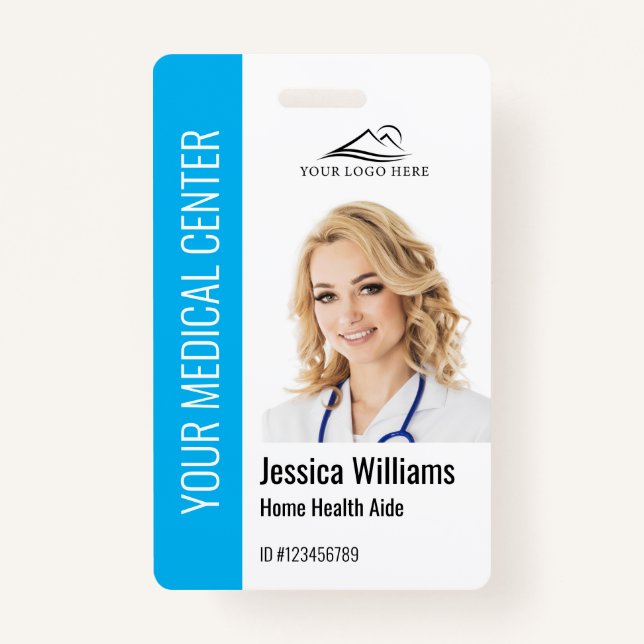 Badge Accueil Aide à la santé - photo Médicale ID photo  (Devant)