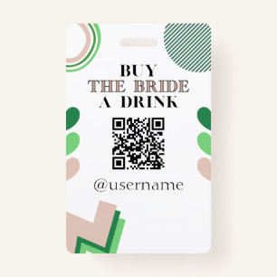 Badge Acheter la mariée un verre Crowdfund Bachelorette
