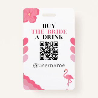 Badge Acheter l'Épouse un verre Crowdfund Bachelorette B