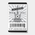 ADMISSION VIP Backstage Pass Rock 'N' Roll Party