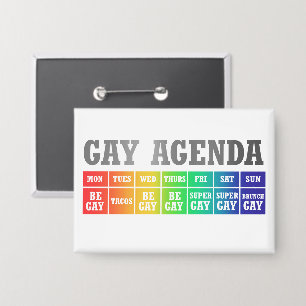 Badge Agenda gay   Rainbow Ombre Funny Gay pride