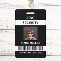 Agent de sécurité de l'anneau - ID photo Porteur d