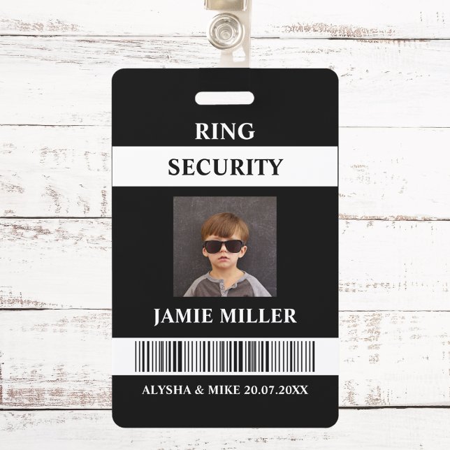 Badge Agent de sécurité de l'anneau - ID photo Porteur d (RING SECURITY RING BEARER SECRET AGENT )
