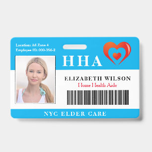 Badge Aide à la santé à domicile  ID photo Médicale