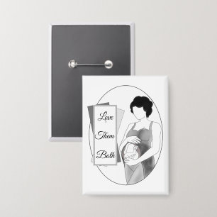 Badge Aimez-Les Tous Les Deux Bouton