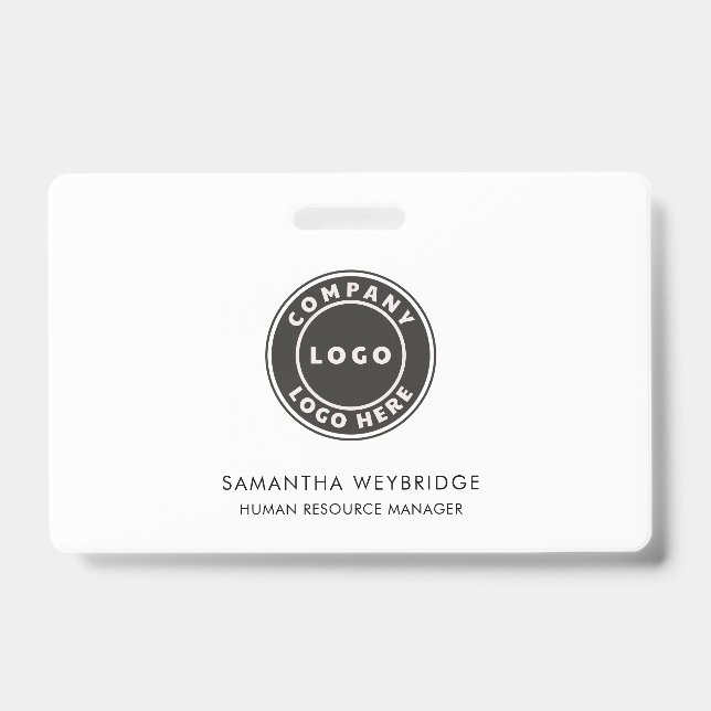 Badge Ajouter le logo de l'entreprise Nom de l'employé d (Avant)