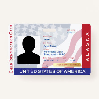 Badge ALASKA - Carte d'identité enfant