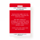 Alerte aux allergies alimentaires rouges