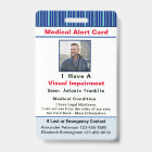 Alerte Médicale Nom de photo Contact Carte d'ident