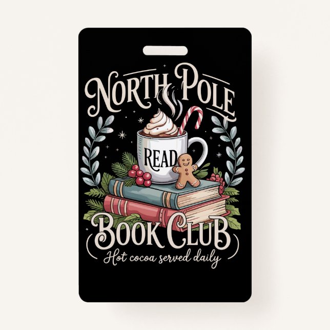 Badge All Booked for Christmas Coquette Xmas Book Club  (Devant)