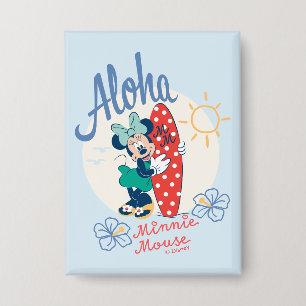 Badge Aloha Minnie Mouse Style Surf