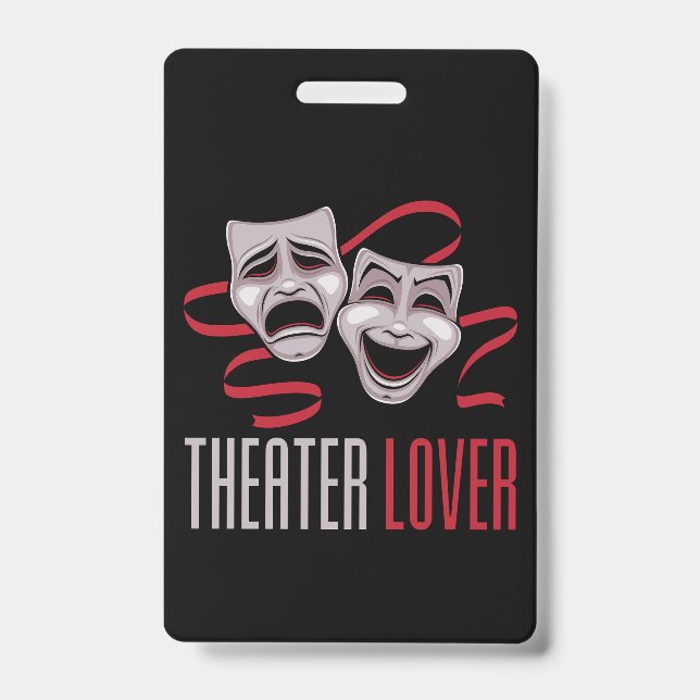 Badge Amateur de Théâtre de Comédie et de Tragédie (Avant)
