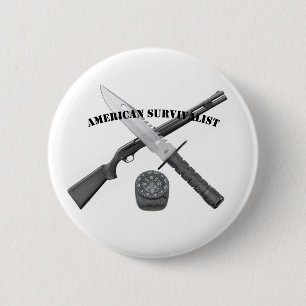 Badge AMERICAN SURVIVALIST 2 Inch Round Button